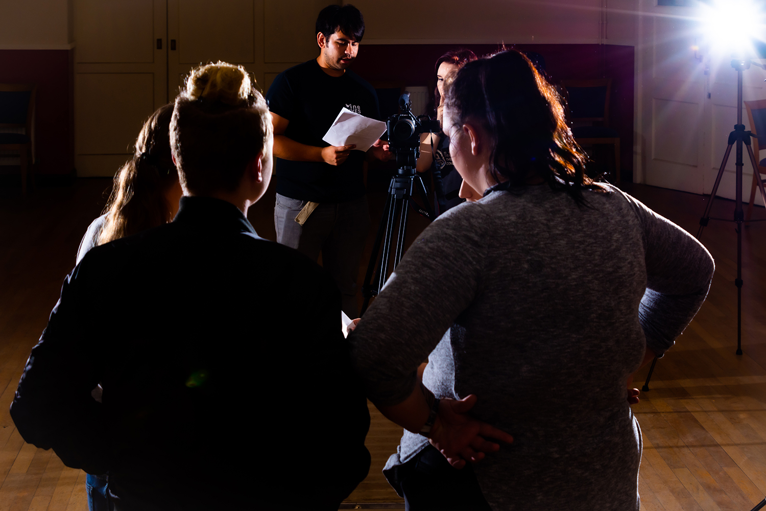 A filming session at Nine Lives Theatre Company.